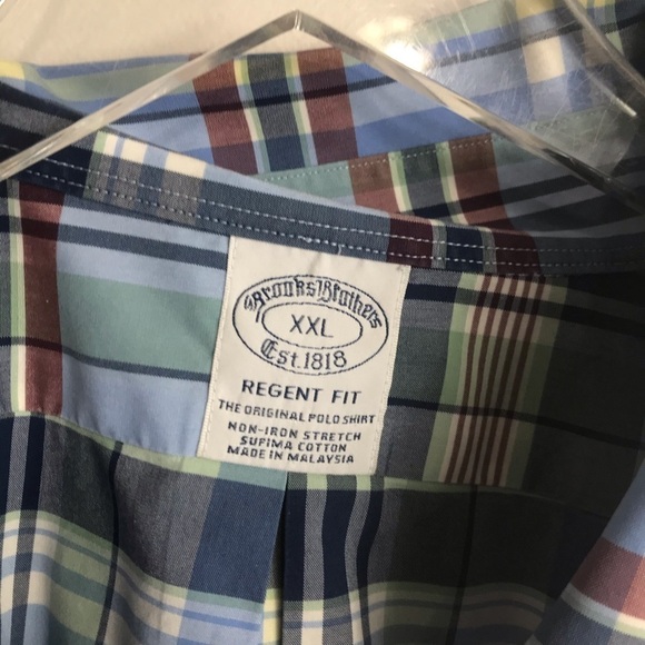 Men's Brooks Brothers Regent Fit plaid shirt size xxl 1786 - Picture 2 of 3